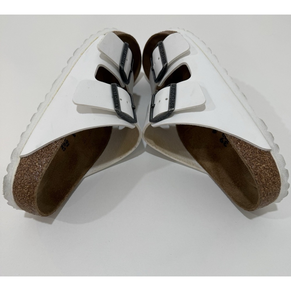 Birkenstock Arizona BS Birko-Faux Leather Sandal White US Women's 8 Regular Fit - Picture 7 of 9